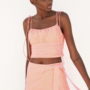 Zara Gingham Crop Top